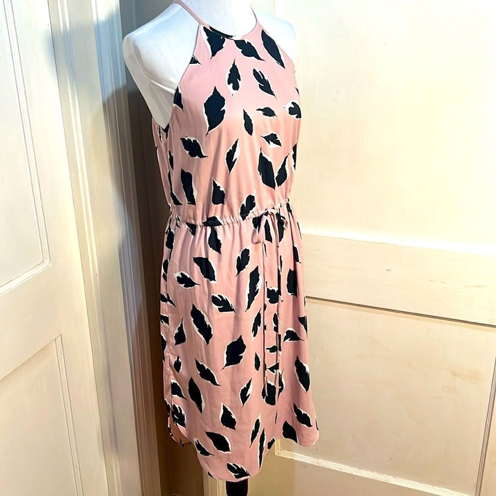 LOFT Women's Petite Medium Racerback Dress in Blush Pink, Black & White Fall '24